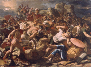 Der Sieg des Joshua über die Amoriter von Nicolas Poussin