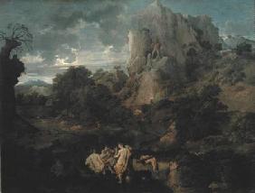 Landscape with Hercules and Cacus c.1656