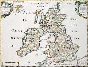 Map of Britain and Ireland, published Paris 1640 (engraving) 1791