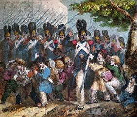 The Grenadiers of Napoleon I (1769-1821), c. 1820 (coloured engraving) 12th