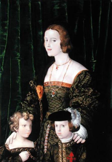 Joanna the Mad of Castille (1479-1555) and his sister von Nicolaus Alexander Mair von Landshut