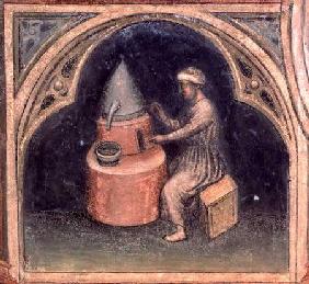 The Alchemist, from 'The Working World' cycle after Giotto c.1450
