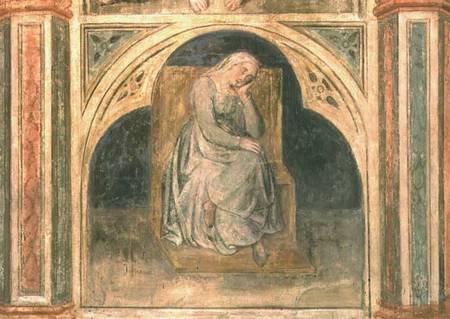 Woman resting, from 'Scenes from a Private Life' cycle after Giotto von Nicolo & Stefano da Ferrara Miretto