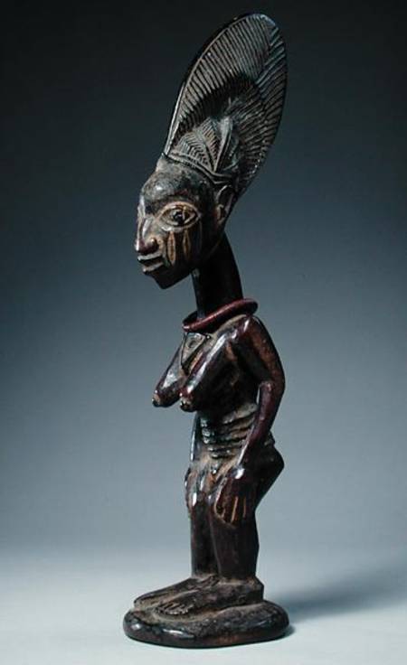 Standing Female Figure, Yoruba Culture, Nigeria von Nigerian
