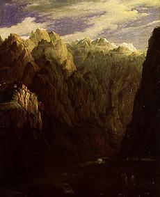 Die Schlucht von Darjalsk im Kaukasus. 1832