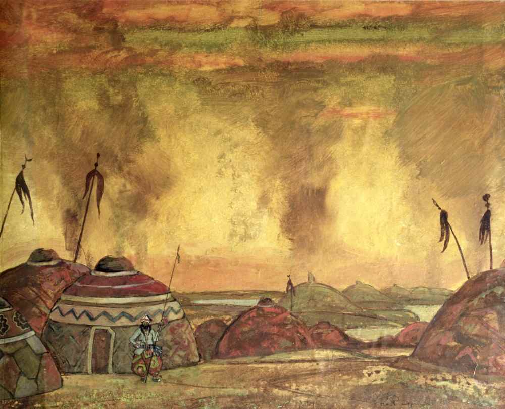 Bühnenbild für Alexander Borodin von Nikolai Konstantinow Roerich