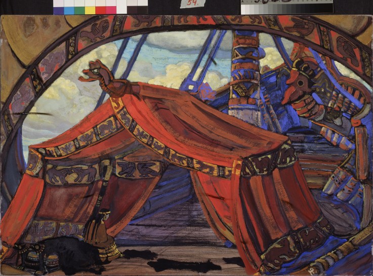 Bühnenbildentwurf zur Oper Tristan und Isolde von R. Wagner von Nikolai Konstantinow Roerich