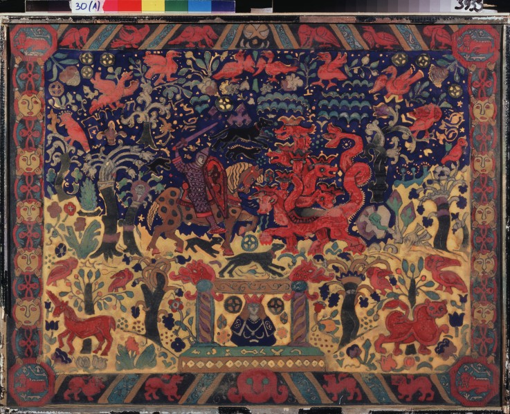 Der Kampf mit dem Drachen von Nikolai Konstantinow Roerich