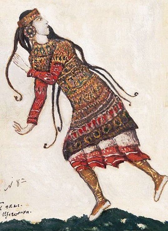 Kostümentwurf zum Ballett Das Frühlingsopfer (Le Sacre du Printemps) von I. Strawinski von Nikolai Konstantinow Roerich