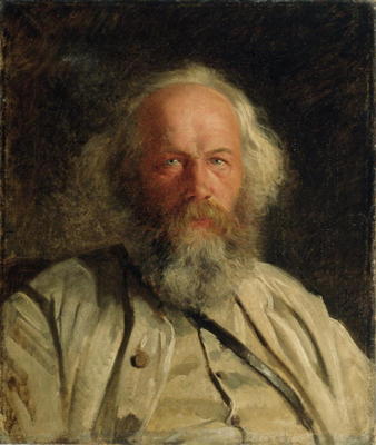 Portrait of Mikhail Alexandrovich Bakunin (1814-76) 1871 (oil on canvas) von Nikolai Nikolajevitch Gay