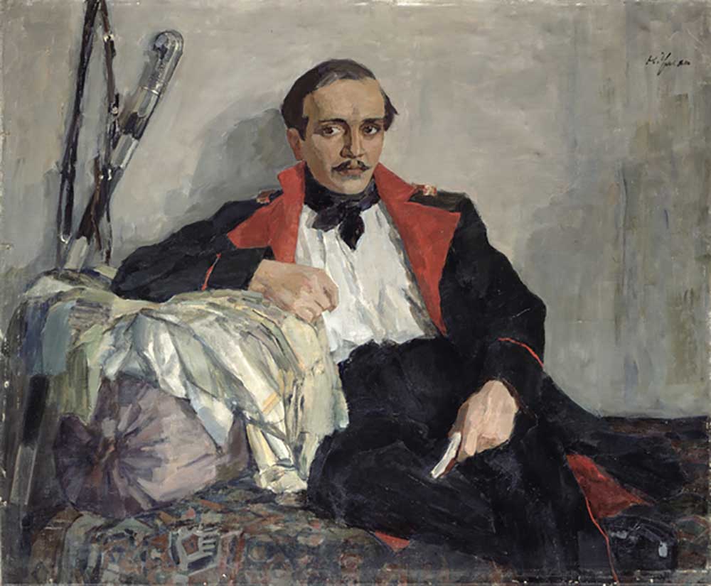 Porträt von Michail Lermontov (1814-1841) 1941 von Nikolai Pavlovich Ulyanov