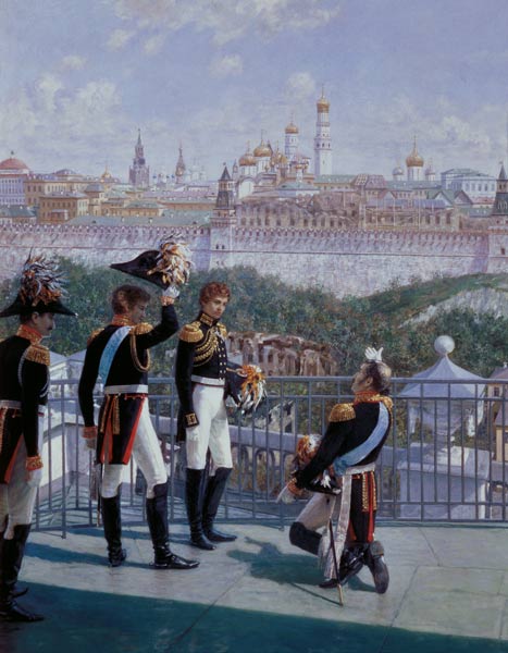 Prussian King Friedrich Wilhelm II (1744-97) thanking Moscow von Nikolai Sergeevich Matveev