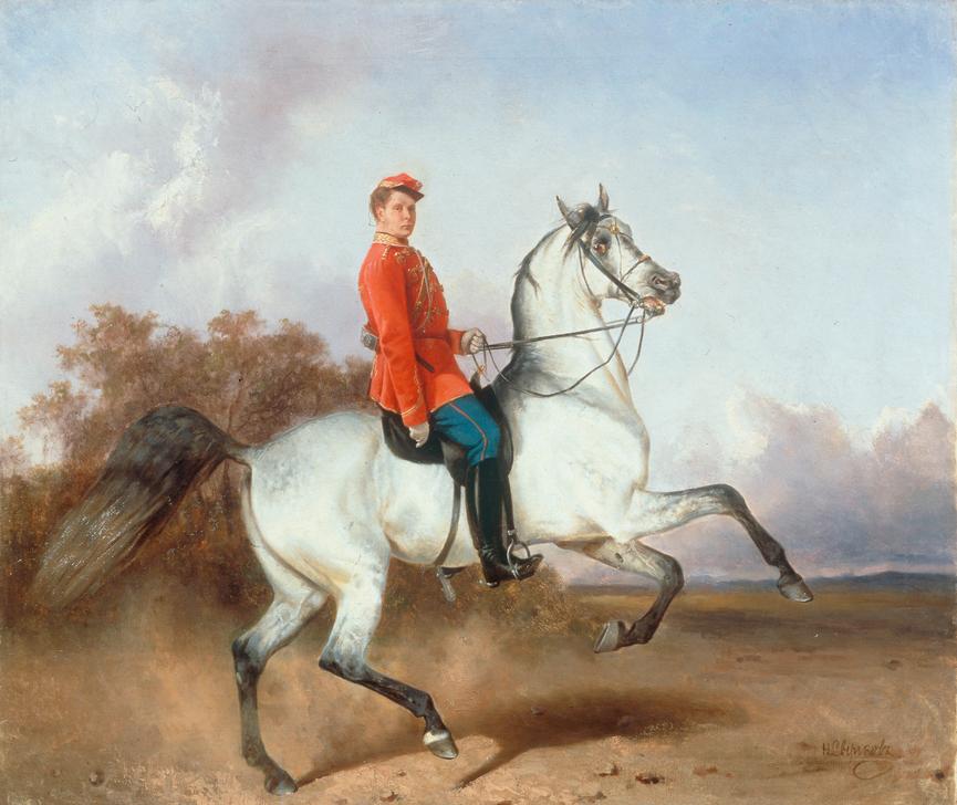 Reiterbildnis eines Husaren von Nikolai Jegorjewitsch Swertschkow