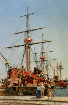 Die Erbauung des Schlachtschiffes "Admiral Kornilov" auf einer engl. Werft 1889