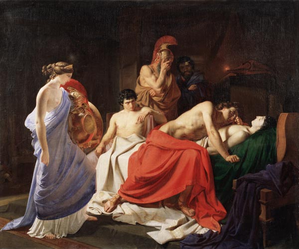 Achilleus beweint den toten Patroklos von Nikolai Nikolajewitsch Ge