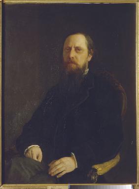 Porträt des Schriftstellers Michail Saltykow-Schtschedrin (1826-1889) 1872