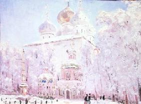 Winter in the Trinity-St. Sergius Lavra in Sergiyev Posad c.1910