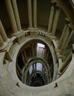 The 'Palazzetto' (Little Palace) detail of the spiral staircase seen from above, designed by Ottavia 1838