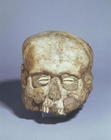 Portrait skull with cowrie shell eyes, Jericho c.7th millennium BC (skull, plaster and shell)