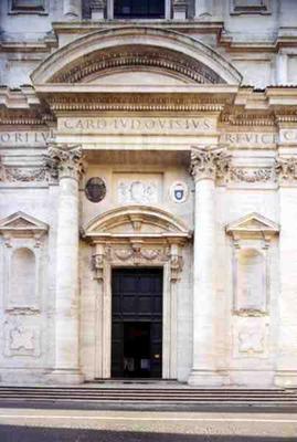 Facade of the church, designed by Carlo Maderno (1556-1629) and built in 1626 (photo) von 