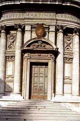 Facade of the church, rebuilt in 1640 by Pietro da Cortona (1596-1669) (photo) von 
