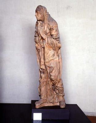 Angel from an Annunciation scene, sculpture by School of Mantua (terracotta) von 