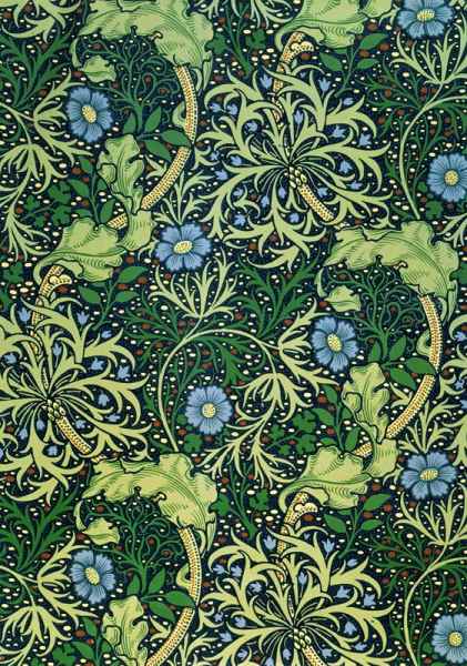 Seaweed Wallpaper Design, designed by William Morris (1834-96), printed by John Henry Dearle von 