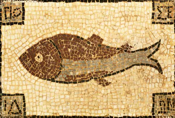 A Roman Mosaic Panel Depicting A Fish von 