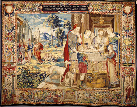 A Brussels Tapestry Woven In Wools, Silks And Metal Threads, Depicting The Passover And Death Of The von 
