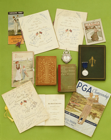 A Collection Of Golf Memorabilia Including James Cundell''s Rules Of The Thistle Golf Club; A White- von 