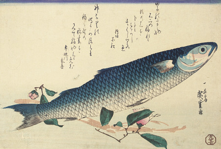 A Design From A Large Fish Series,  Signed Ichiryusai Hiroshige Ga,  Utagawa Hiroshige (1797-1858) O von 