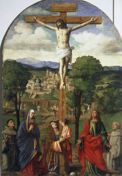A.Donato, Christus am Kreuz m.Heiligen von 