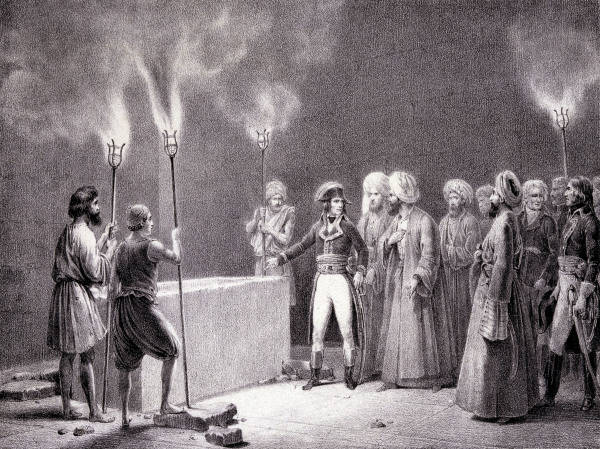 Aegypten 1798 /Bonaparte in Giseh / Litho von 