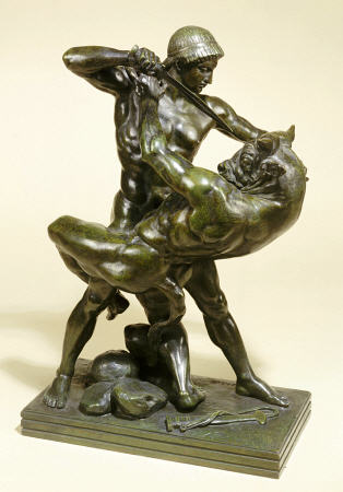 A French Bronze Group Of Theseus And The Minotaur von 