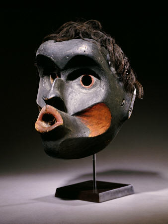 A Kwakiutl Wood Face Mask, Dzunuk''wa von 