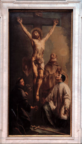 A.Marinetti, Christus am Kreuz u.Heilige von 