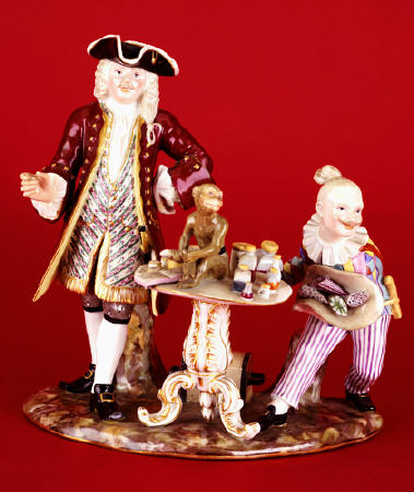A Meissen Porcelain Group Of The Quack Doctor And Harlequin After An Original Model By J von 