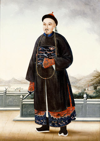 An Elegantly Dressed Chinese Hong Merchant von 