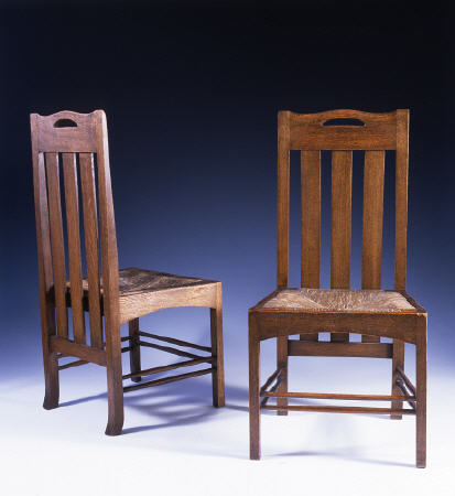 An Oak Dining Chair Designed By Charles Rennie Mackintosh For The Argyle Street Tearooms, Circa 1898 von 