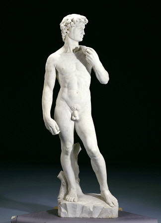 An Over Life Size White Marble Figures Of David, Circa 1920 von 