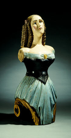 A Painted And Carved Ship''s Figurehead von 