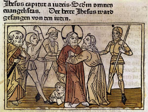 Arrest of Christ / Woodcut / 1473 von 