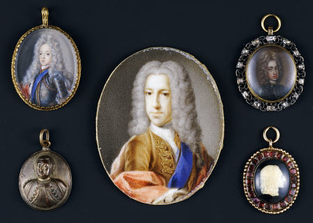 A Selection Of Miniature Portraits Depicting Prince James Francis Edward Stuart, The Old Pretender ( von 