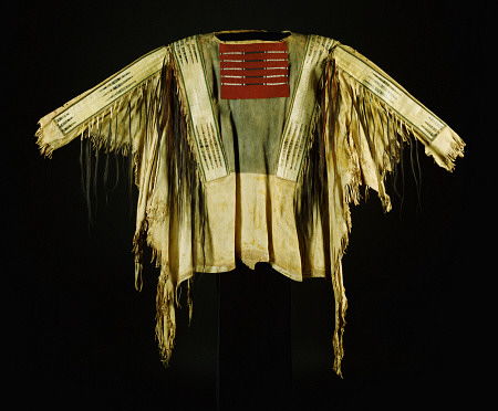 A Sioux Quilled And  Fringed Hide Warrior''s Shirt von 