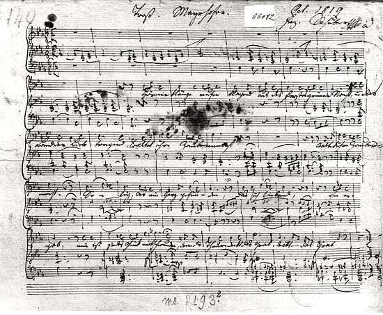 Autograph score for the lied ''Trost'' Franz Schubert (1797-1828) text by Johann Mayrhofer (1787-183 von 