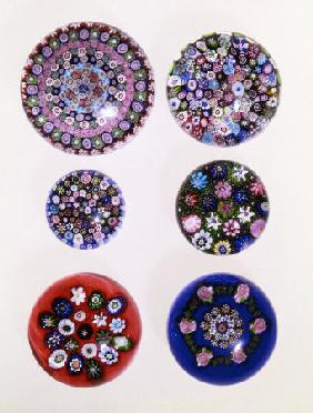 A Collection Of Clichy Millefiori Weights