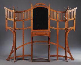 A Large Oak Hall Unit Designed By Gustave Serrurier-Bovy (1858-1910),  Circa 1898