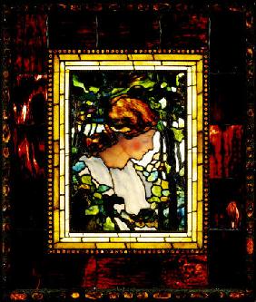 An Important Leaded Glass Portrait Window By Tiffany Studios, Dated Prior 1900
