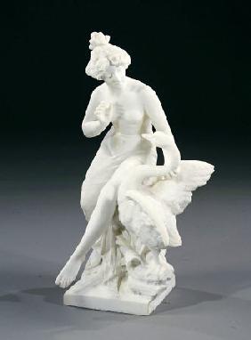 An Italian White Marble Group Of Leda And The Swan