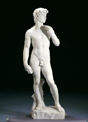 An Over Life Size White Marble Figures Of David, Circa 1920